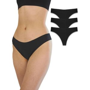 Bonks One Size Fits All Thong for Women, Pre-washed Emergency Panties  Stretchable and Seamless Underwear (Black)