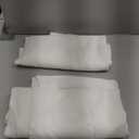 RYB HOME White Curtains Linen Textured Sheer Light Filtering Semi Sheer Curtains 84 inches Long Half Privacy Window Drapes for Living Room Bedroom Dining, Length 84 by Width 52 inch, 2 Panels Set