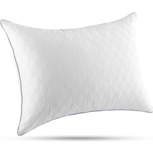 JOLLYVOGUE Single Pillow King Size, Bed Pillow for Side, Back, and Stomach Sleepers, Down Alternative Filled Pillows, Luxury Hotel Quality and Machine Washable, 38" x 20", 1 Pack