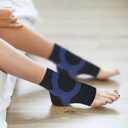 Wanderlust Plantar Fasciitis Sleeves - Open Toe Compression Socks With KT Tape (Black, L)