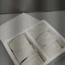 DOWAN Ramekins 4 oz Oven Safe for Creme Brulee Souffle, Porcelain Custard Cups Ramiken for Baking, Small Bowls Dipping Sauce Dish Classic Style, Set of 6, Soft White