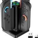 3 in 1 Charging Dock for Nintendo Switch 2 JoyCon and Pro Controller, WEOTOO Controller Charger with LED Indicator Space-Saving Storage Stand Accessories for Switch2 (2025)-Black