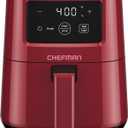 CHEFMAN 2 Qt Mini Air Fryer – Digital Space-Saving Compact Air Fryer with Nonstick and Dishwasher Safe Basket, Quick & Easy Meals in Minutes, Features Digital Timer and Shake Reminder – Red