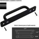 12 Pack 5 Inch 128 mm Matte Black Cabinet Handles Aluminum Drawer Pulls Sliding Door Pulls