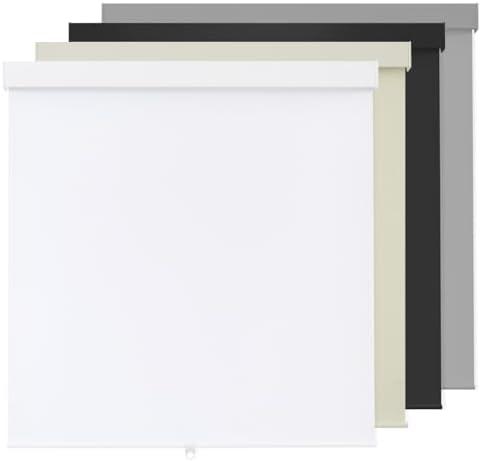 100% Blackout Roller Shades Cordless Blinds for Indoor Windows,Free-Stop Window Shades Pull Down,Thermal Insulated Fabric UV Protection,Blackout Window Guard Blinds for Home,Office,White,23" W x 72" H