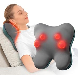 BOB AND BRAD Back Massager with Heat FSA Eligible/HSA Eligible, EZBack Corded Neck Massager for Pain Relief Deep Tissue, Shiatsu Back and Neck Massage Pillow, Full Body Use, Ideal Gifts for Women Men