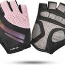 Kids Cycling Gloves for Boys Girls Half Finger Breathable Non-Slip Bike Gloves with Padded for Balance Bike Mountain BMX Scooter Outdoor Sports, L