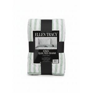 Standard 1 Quilted Sham 20x36 100%Polyester, Green