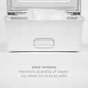 Ubbi Baby Wipes Dispenser | Baby Wipes Case | Baby Wipes Holder with Weighted Plate, Keeps Wipes Fresh and Non-Slip Rubber Feet, White