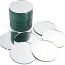 Juvale Glass Mirror Tiles for Crafts - 3 in, Round, Transparent, 50-Pack - Craft Mirrors for DIY & Home Decor