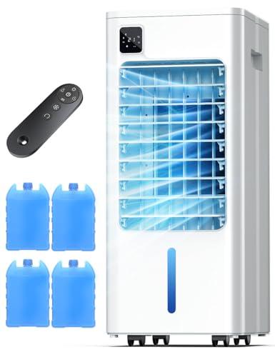 AIRTHRYL Portable Air Conditioners, Evaporative Air Cooler, Quiet Operation, 1-12H Timer for Auto Shut-off, 5 Modes & 3 Speeds, 2 Gallon Water Tank, Oscillating Windowless Air Conditioner, White