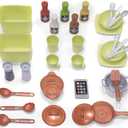Step2 Modern Metro Kitchen Set for Kids Includes 30+ Toy Kitchen Accessories, Interactive Features for Pretend Play Indoor/Outdoor Toddler Playset Dimensions 44.75" H x 46.5" W x 13.5" D