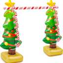Poen 1 Set 60 Inch Christmas Inflatable Limbo Game for Kids & Adults, Inflatable Christmas Tree Decoration for Party Game Indoor & Outdoor Lawn & Yard Party Supplies