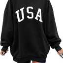 Women's Oversized Graphic Crewneck Sweatshirt Comfy Casual Basic Sweatshirts Pullover Tops