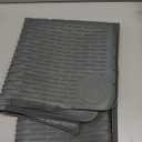 Cat Food Mat, 40" x 28" Extra Large Silicone Pet Feeding Mat with Raised Edge Pet Placemat for Food and Water Bowl Non-Slip, Easy to Clean, Floor Protection (Dark Grey)