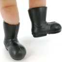 BESTonZON 12 Pairs Mini Santa Claus Shoes Boots, Mini Boots Doll House Black Boots Doll Christmas Decorations Dolls Mini Shoes Toys Miniature Xmas Boots Decorations Children Mini Shoes Toy