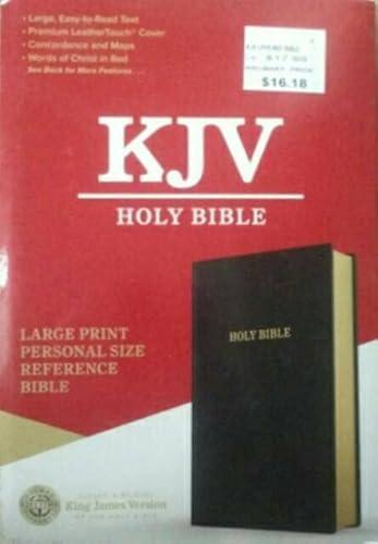 KJV Large Print Personal Size Reference Bible, Black Leathertouch, Red Letter