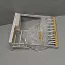 DreamGenius Jewelry Organizer Stand with Velvet Ring Holder, 4 Tier Jewelry Holder Organizer with 15 Hooks for Necklaces and 16 Holes for Earrings, White (Medium)