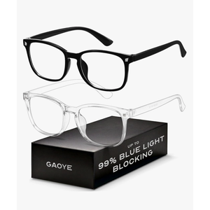 livho High Tech Blue Light Glasses - Advanced up to 99% Blue Light Blocking Computer Glasses - Screen Fatigue & UV Protection 
Color: *B1 Light Black+clear