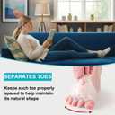 Silicone Toe Separators Sleeves for Bunions Women & Men, Hallux Valgus Relief - Toe Straightener & Spacer (2 Pairs, Transparent)