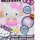 Horizon Group USA Hello Kitty Paint Your Own Piggy Bank, DIY Coin Bank for Kids, Multicolor