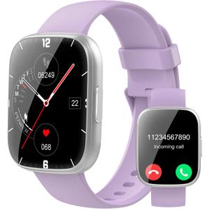 Smart Watch for Men Women(Answer/Make Calls), 1.95" HD Touch Screen Fitness Watch with Sleep Heart Rate Monitor, 110+ Sports Modes, IP68 Waterproof Activity Trackers Compatible with Android iOS,Yellow