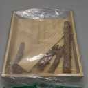 Hamiledyi Bird Perch Stand Playground Parrot Playground Tabletop Natural Wooden Perch PlayStand Platform Toys for Parrots Parakeets Lovebirds Canaries Cockatiels Conure