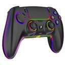 GlowPlayX Wireless Gaming Controller Compatible with PS5/PC/Mac/iOS/Android/Steam Deck, Gamepad with 7 RGB Lighting/Hall Effect Joystick&Trigger/6-Axis Motion Control/Dual Vibration/Turbo/1500 mAh Battery