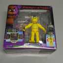 Jazwares Five Nights at Freddys Golden Freddy Office Set - 5-Inch Articulated Figure with Jumpscare Feature, Glow-in-The-Dark Eyes, and Optical Diorama
