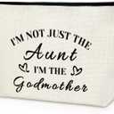Sazuwu Godmother Aunt Gifts Godmother Gifts from Godchild Baptism Makeup Bag Aunt Christian Proposal Cosmetic Bag Birthday Christmas Mothers Day Present Travel Pouch