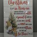 WODMIS Christmas Wall Decor - Framed Canvas Art, Flower Tree & Signs, Perfect for Kitchen, Room & Heaven Themed Decorations, 16x24