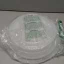 2 Pack 12 Inch Pie Carrier with Lid and Handle Reusable 2 Compartments Food Storage Container Plastic Pizza Storage Containers Round Pie Keeper for Cake Cheesecake Tortilla