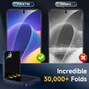 YWXTW EZ Alignment for Samsung Galaxy Z Flip 7 Screen Protector, [Strengthen Crease Test] 4Pcs Inner Soft EPU Film+2Pcs Front Display Tempered Glass+1 Set Camera lens Protector, Anti Scratch