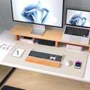Aothia Large PU Leather Desk Pad Protector Non-Slip Mouse Pad & Writing Mat for Office/Home, Waterproof, Easy to Clean (31.5" x 15.7", Eggshell)