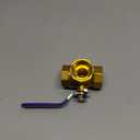 3 Way Valve 1 Inch DN25 Brass Ball Valve T Port T-Type Three-Way Tap Standard Port NPT Female Thread Pipe Valve for Water Oil and Steam