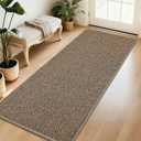 BEQHAUSE Dirt Trapper Door Mat 32" x 72", Non-Slip Washable Doormats Entrance Mat, Dirt Resistant and Absorbent Welcome Mat, Low Profile Floor Mats for Front Back Door and Entryway, Beige
