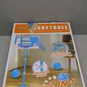 Kids Toy Gift for 3 4 5 6 7 8 Years Old, Kids Basketball Hoop Adjustable Height 3.5FT-6.2FT, Mini Basketball Hoop for Boys Girls, Basketball Goal Toys Outdoor Indoor Game Gifts(Blue)