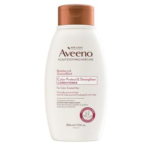 Aveeno Blackberry & Quinoa Strengthening Conditioner for Color-Treated Hair, Moisturizing, Color-Protecting, 12 fl oz