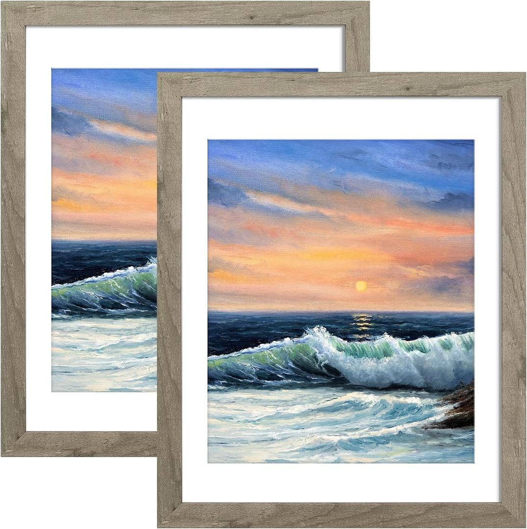 LUCKYLIFE 18x24 Frame in Gray, Gallery Frame for Wall Mounting, 2 Pack