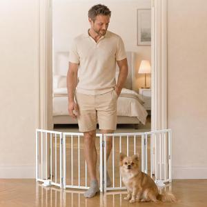 BFNN Small Dog Gate Indoor, Up to 48" W Freestanding Pet/Puppy Fence