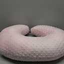 ESEN Baby Nursing Pillow and Body Positioner for Breast Feeding and Bottle Feeding, Ultra Soft Baby Breastfeeding Pillows with Removable Nursing Pillow Cover for More Support for Mom and Baby (Pink) (Standard Size - 22.5"(L)*18.5"(W)*6.3"(H) Inches)