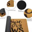 Utaly Dog Paws Welcome Welcome Front-Door-Mat Wipe Your Paws Outdoor Indoor Coir-Doormat Non-Slip Backing Mats for Entrance Outside Porch Funny-Decor (Wipe Your Paws Doormats, 29 * 17 Inch)