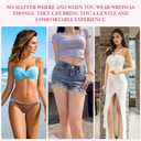 DOITOOL 2pcs Nude Thong, Invisible Strapless Panties, Seamless Women Underwear, Cotton, Assorted Colors (L)