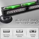 Wireless Tow Light Bar, Trailer Light Bar with 7 Pin Round Transmitter, Magnetic Base, Brake/Turn Signal Emergency LED Light Bar for Truck Roadblock Cars, Rechargeable Battery Powered, 23 in