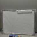 Whiteboard Set - Dry Erase Board 24 x 18 in with 1 Magnetic Dry Eraser, 4 Drywipe Markers and 4 Magnets - Small White Hanging Message Scoreboard for Home Office School (24x18 in)