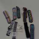 ShuyYo 20mm Soft Nylon Replacement Band Compatible with Samsung Galaxy Watch Active 2 44mm 40mm/Galaxy Watch 5 Pro 45mm/Galaxy Watch 5/Galaxy Watch 42mm/Galaxy Watch 4 Classic 42mm 46mm/Gear Sport (White leopard+Black+Color stripe+Green arrow+Bohemia blue+Bohemia red+Bohemia green+Bohemia purple+Color rhombus+Black white rhombus)