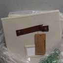 DECOMOMO Storage Bins, Cube Storage Bin with Labels, Fabric Storage Cubes for Shelves (10.5" x 11" / 6pcs, Beige)