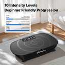 MERACH Vibration Plate Exercise Machine, Curved Vibration Plate for Lymphatic Drainage Weight Loss, Vibrating Plate with Real-Time Calorie Tracking on LED Display, Workout Equipment for Home Women Men