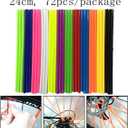 144 Pieces Spoke Skins Spoke Covers for Bike Wheels Rim Wraps Protector Covers for Bicycle, Wheelchair, Motorcycle Bike Decorations, 24CM/9.45Inch (Multicolored)