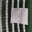 REGALWOVEN Chenille Striped Bathroom Rugs Extra Thick and Absorbent Bath Rug Non-Slip Soft Bath Mat Green 40x50